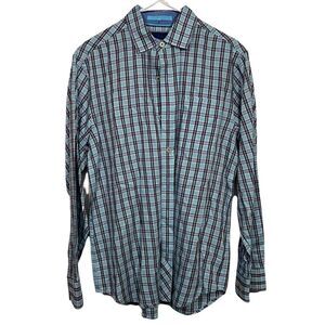 Tommy Bahama 100% Cotton Plaid Button Up Shirt